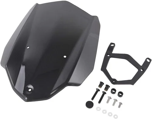 Vista 2 de GLoyer Motorcycle Windshield Compatible with MT 03 MT03 Accessories ABS Windshield WindScreen with Mounting Bracket Compatible with MT-03 2016 2017