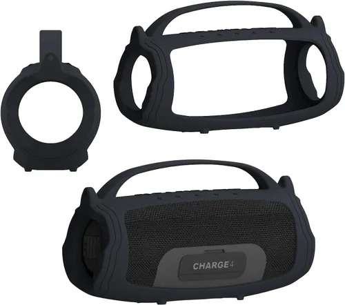 Vista 4 de Funda de silicona compatible con altavoz Bluetooth portátil JBL Charge 4/5, funda suave para altavoces Bluetooth JBL Charge 4/5