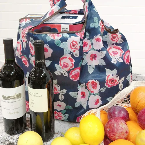 Vista 3 de allydrew - Bolsa grande plegable de nailon, reutilizable para compras