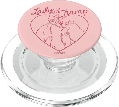 Vista 7 de Disney Lady And The Tramp Heart Rettrait PopSockets agarre y soporte para teléfonos y tabletas