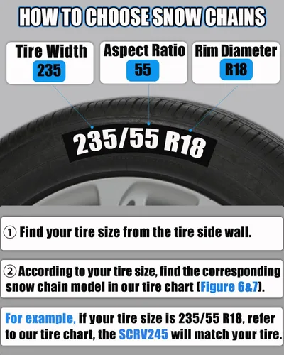 Vista 5 de Cadenas de nieve de fácil instalación, cadenas de neumáticos de un solo tirón, cadenas de nieve resistentes para camionetas y SUV todoterreno