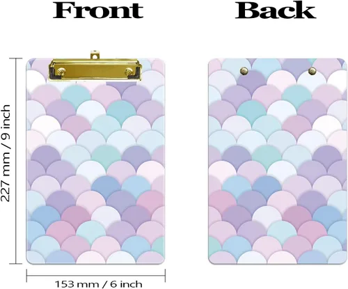 Vista 2 de Hongri Portapapeles de plástico pequeño, diseño de moda A5 para estudiantes, niños, mujeres, oficina, hogar, clip de perfil bajo, bonito