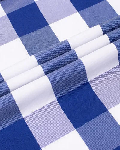 Vista 6 de Alimens & Gentle Camisas a cuadros con botones para hombre, camisas de vestir de manga larga de algodón, camisas de guingán de ajuste regular