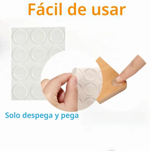Vista 4 de Furnigear - Almohadillas antideslizantes para mesa de cristal, 3/4 pulgadas, almohadillas de goma autoadhesivas para tabla de cortar, muebles