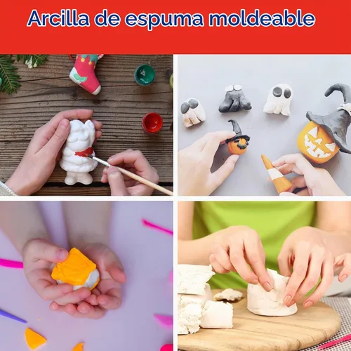 Vista 6 de Arcilla de espuma negra para cosplay de 17.64 oz, espuma esculpida ligera Negro