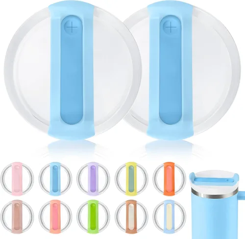Vista 16 de Tapa de vaso de 40 onzas para Stanley, a prueba de derrames, resistentes a salpicaduras, funda de repuesto para accesorio de copa Stanley