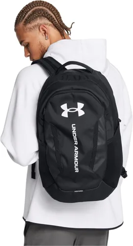 Vista 2 de Under Armour Mochila Hustle 6.0 unisex para adultos (002) Negro / Negro / Blanco