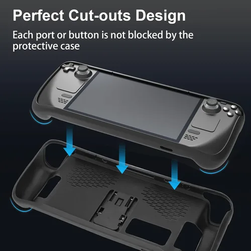 Vista 7 de Tangaroa Steam Deck Case with Kickstand Steamdeck Case Accessories, Adjustable Protective Case for Steam Deck Protector, TPU Soft Cover