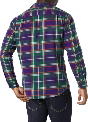 Vista 2 de Tienda Essentials - Camisa de franela para hombre, manga larga, de corte entallado