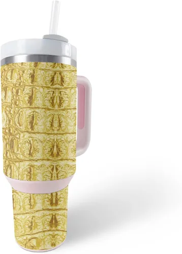 Vista 9 de MightySkins Skin - Vaso de vinilo compatible con Stanley The Quencher H2.0 FlowState de 40 onzas, diseño de mármol de albaricoque, protectora