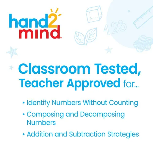 Vista 2 de ETA hand2mind ábaco de 20 cuentas, para estudiantes, Rekenrek
