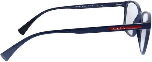Vista 3 de Prada Linea Rossa Lifestyle PS 04IV TFY1O1 - Lentes rectangulares de plástico de goma azul 2165in