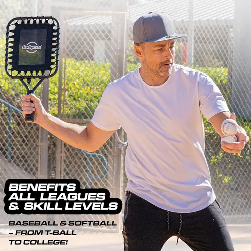 Vista 6 de Raqueta de béisbol GoSports Fungo para bolas voladoras, rodados y líneas rectas - Equipo de entrenamiento de béisbol y softbol para entrenadores