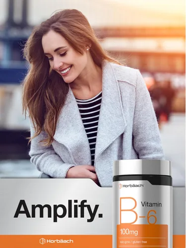 Vista 6 de Horbaach Vitamina B6 100mg 120 Tabletas Piridoxina HCl