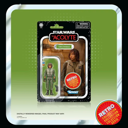 Vista 2 de STAR WARS Retro Collection The Acolyte - Paquete múltiple de figuras de acción coleccionables de 3.75 pulgadas, paquete de 6