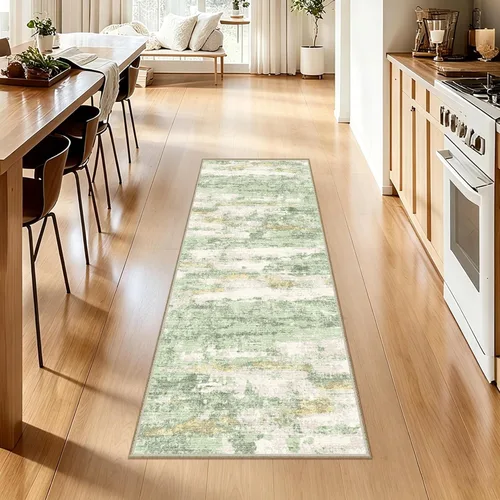 Vista 61 de Alfombra de pasillo lavables de 2 x 5, moderna alfombra abstracta para corredor, alfombra de pasillo de cocina ultrafina con respaldo