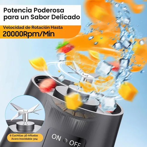 Vista 3 de 2026 Newly Upgraded Portable Smoothie Blender - Personal Travel Blender