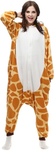 Vista 3 de Disfraz de jirafa para adultos, disfraz de animal para Halloween y cosplay