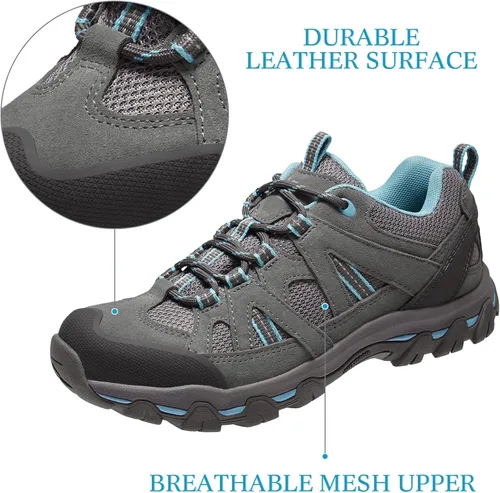 Vista 2 de CAMELSPORTS Zapatos de senderismo para mujer, transpirables, antideslizantes, ligeros, para exteriores, para senderismo, caminar