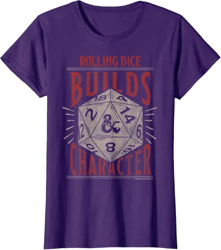 Vista 10 de Dungeons & Dragons Camiseta de manga corta con personajes Rolling Dice Builds, Negro