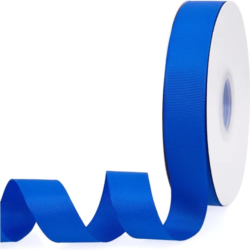 Vista 100 de Cinta de grogrén de doble cara de color liso azul bebé de 1-1/2 pulgadas x 50 yardas para envolver regalos, bodas, fiestas, manualidades, lazos