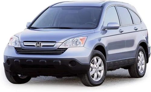 Vista 4 de Parrilla delantera superior e inferior cromada compatible con Honda CR-V 2007 2008 2009 Rejilla superior e inferior cromada