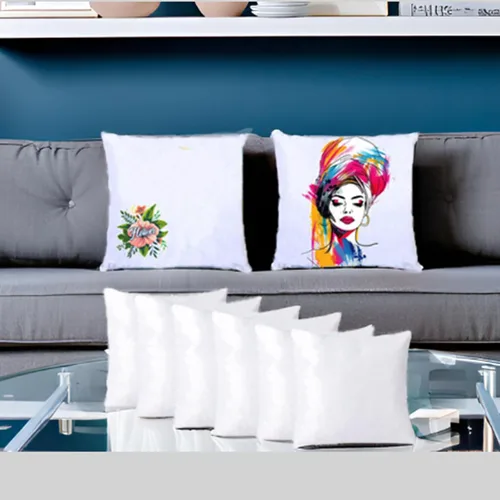 Vista 11 de H-E Funda de almohada en blanco para sublimación blanca lisa con impresión DTF, funda de almohada para sublimación y impresión DTF, fundas