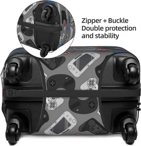Vista 4 de Futterya Funda para equipaje de viaje, protector de maleta marina con estrellas de mar de verano, fundas de equipaje lavables, driver de videojuegos