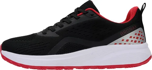 Vista 4 de BRONAX Tenis de correr anchos y acolchados para hombre, puntera ancha, suela de goma