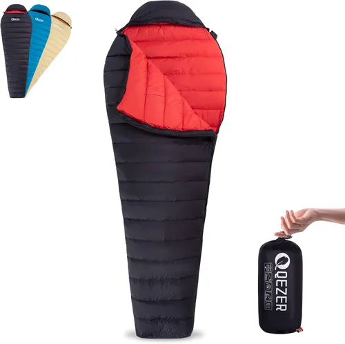 Vista 15 de Ultralight Down Sleeping Bag for Adults with 600 Fill Power, Compact All Seasons Sleeping Bag for Backpacking, Hiking and Camping