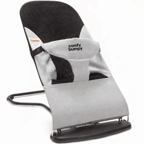 Vista 10 de ComfyBumpy - Asiento gorila para bebé, 100% tela de algodón orgánico y malla transpirable, 3 posiciones plegable, portátil, con funda de transporte