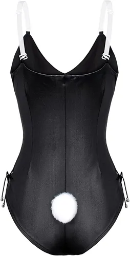 Vista 4 de Conjunto de traje de disfraz de conejito para mujer una sola pieza con accesorios