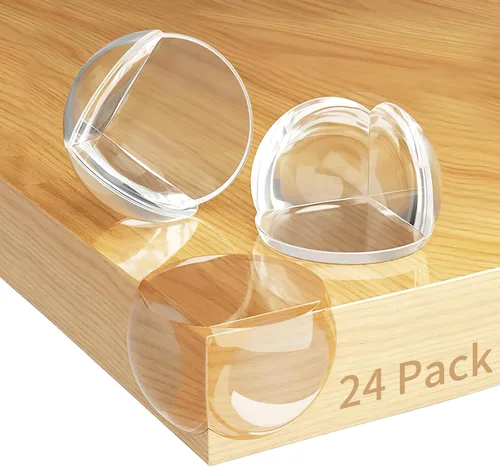 Vista 8 de Protector de esquina de silicona, protectores de mesa para bebé, protectores de esquina transparentes para muebles y bordes de seguridad para bordes