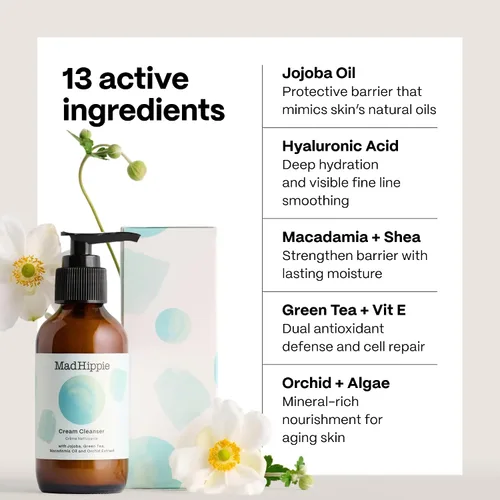 Vista 5 de Crema limpiadora Mad Hippie, para el cuidado de la piel, aceite de 4 onzas