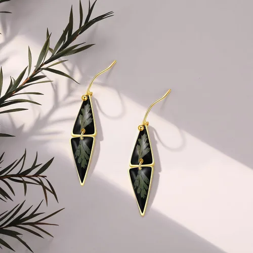 Vista 14 de Forget-Me-Not and Queen Anne's Lace Pressed Wildflower Earrings Pressed Flower Earrings Handmade Drop and Dangle Earrings Gift for Woman