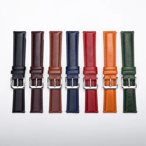 Vista 3 de Correa de reloj de 18, 20, 22 mm de piel de vacuno, extra suave, para hombres y mujeres