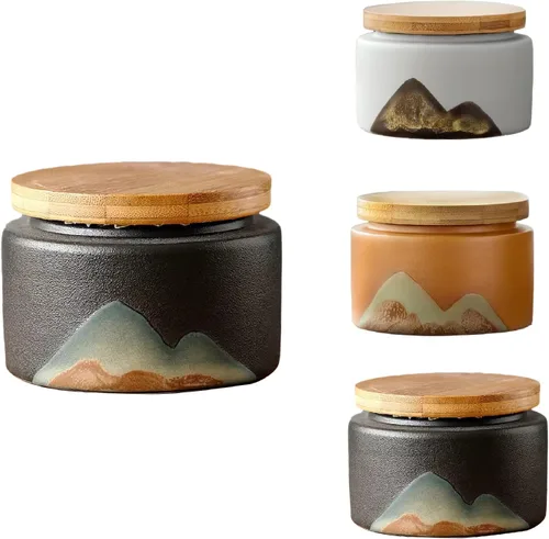 Vista 10 de Urna pequeña para cenizas humanas – Mini urna decorativa de cerámica para funeraria, urnas conmemorativas de 2.5 pulgadas para adultos, niños