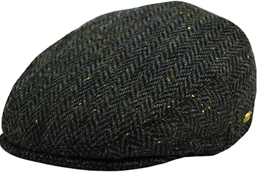 Vista 24 de Epoch Gorra de conducción de cabbie de lana de espiga para hombre