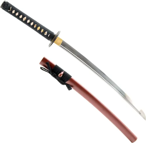 Vista 13 de Handmade Sword Espadas wakizashi samurai japonesas, prácticas, forjadas a mano, acero al carbono 1045/1095, templado calentado, espiga completa