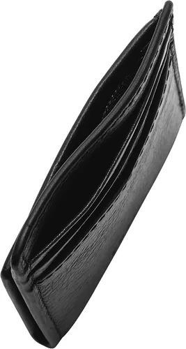 Vista 4 de Fossil Funda magnética minimalista de cuero para hombre con clip para dinero y bolsillo frontal
