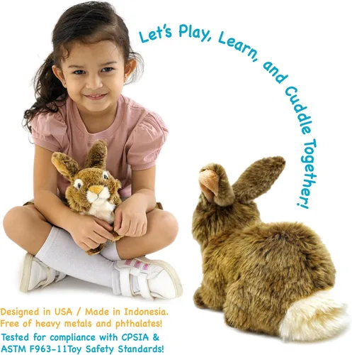Vista 6 de TigerHart Brigid The Brown Rabbit - Conejito de peluche de 10 pulgadas