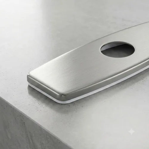 Vista 6 de Aquafaucet placa de 4 pulgadas con orificio para la llave del tocador de baño, con acabado en bronce aceitado, P-6N SUS304 Stainless Steel, Foam