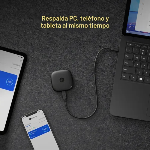 Vista 2 de Synology BeeDrive 1TB │ Copia de seguridad simultánea de archivos de Windows y fotos de iOS/Android │ Transfiere archivos de teléfono inteligente a