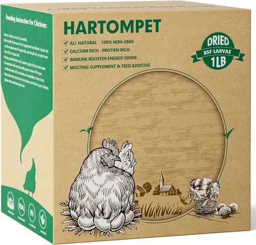 Larvas de mosca soldado negro secas sin OMG de 1 libra para pollos, impulso de calcio superior, mejor que los gusanos secos de la harina, alimento