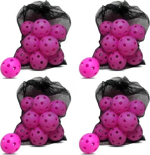 Vista 26 de 6 -Pack Pickleball Balls, 26 Holes Outdoor Pickleballs, High Elasticity & Durable Pickle Balls for All Style Pickleball Paddles Indoor Pickleballs