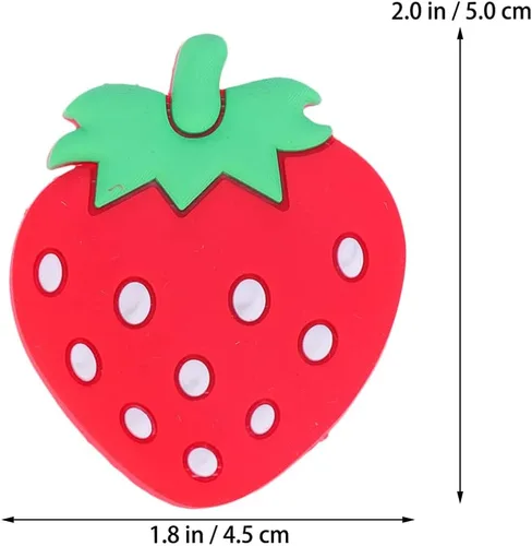 Vista 6 de SEWACC 10 unids fresa refrigerador imán etiqueta vegetal fruta pizarra blanca etiqueta de frutas imanes de nevera para decoración de oficina en casa