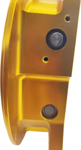 Vista 5 de PCE138.1003 2200 CFM 4 BBL 4500 Billet Dominator Cuerpo del acelerador (dorado)