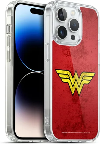 Vista 101 de Head Case Designs Funda de gel suave con licencia oficial de Wonder Woman DC Comics Classic Logos compatible con Apple iPhone 7 Plus/iPhone 8 Plus