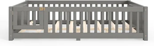 Vista 4 de Bellemave Cama Montessori de tamaño completo con puerta