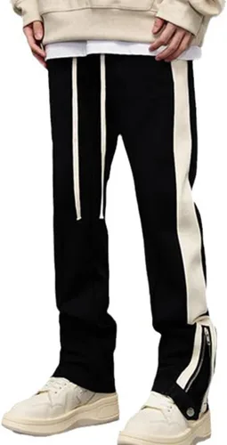 Vista 16 de Pantalones deportivos de gamuza sintética para mujer, pantalones de baile acampanados para hombre
